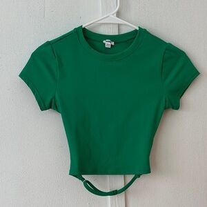Garage Emerald Short Sleeve Crop Top